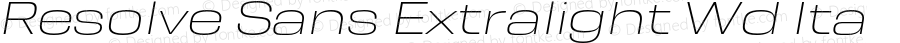 Resolve Sans Extralight Wd Ita