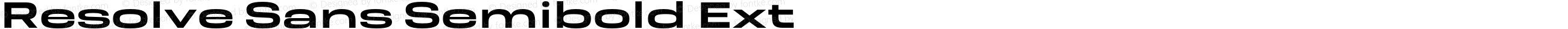 Resolve Sans Semibold Ext