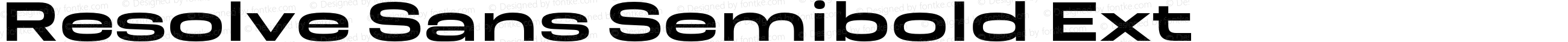Resolve Sans Semibold Ext