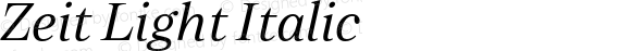 Zeit Light Italic