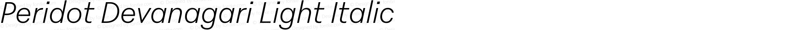 Peridot Devanagari Light Italic