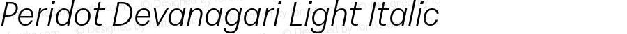 Peridot Devanagari Light Italic