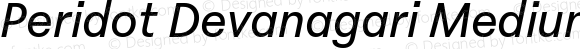 Peridot Devanagari Medium Italic