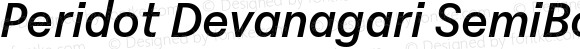 Peridot Devanagari SemiBold Italic