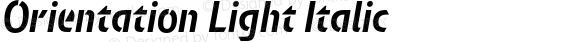 Orientation Light Italic