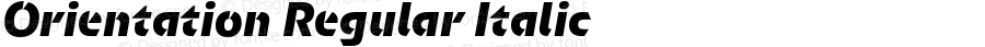 Orientation Regular Italic