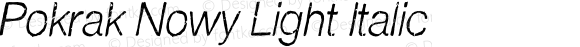 Pokrak Nowy Light Italic