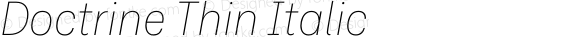 Doctrine Thin Italic