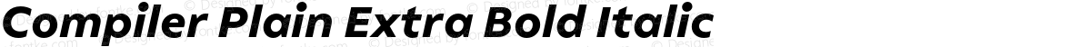 Compiler Plain Extra Bold Italic