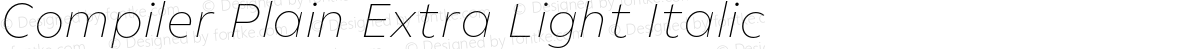 Compiler Plain Extra Light Italic
