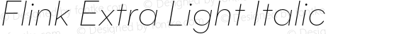 Flink Extra Light Italic