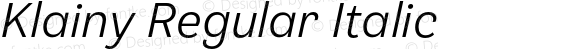 Klainy Regular Italic