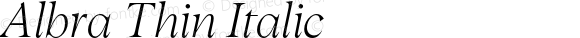 Albra Thin Italic