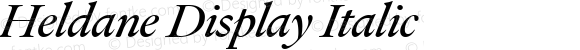 Heldane Display Regular Italic