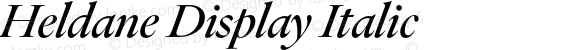 Heldane Display Regular Italic