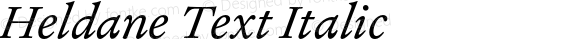 Heldane Text Regular Italic