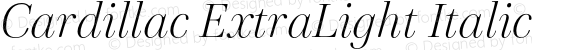 Cardillac ExtraLight Italic