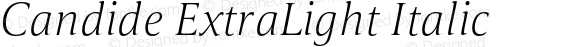 Candide ExtraLight Italic