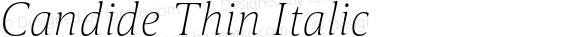 Candide Thin Italic