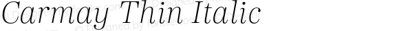 Carmay Thin Italic