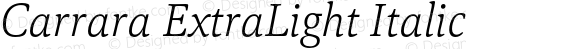 Carrara ExtraLight Italic