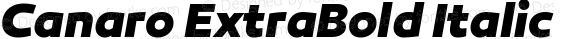 Canaro ExtraBold Italic