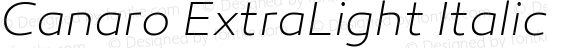 Canaro ExtraLight Italic