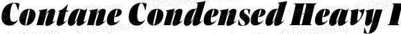 Contane Condensed Heavy Italic