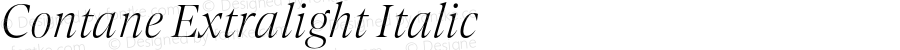 Contane Extralight Italic