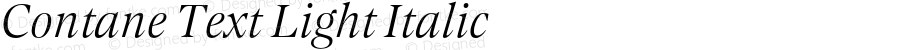 Contane Text Light Italic