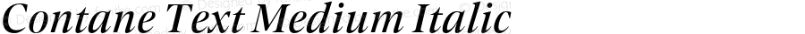 Contane Text Medium Italic