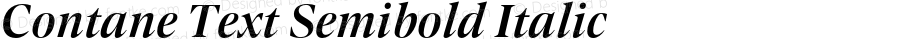 Contane Text Semibold Italic