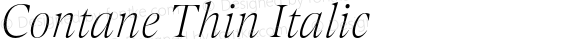 Contane Thin Italic