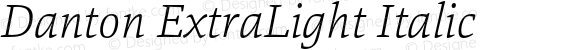 Danton ExtraLight Italic