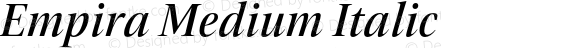 Empira Medium Italic