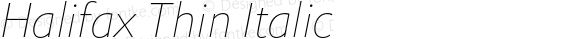 Halifax Thin Italic