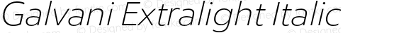 Galvani Extralight Italic