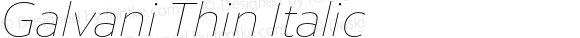 Galvani Thin Italic