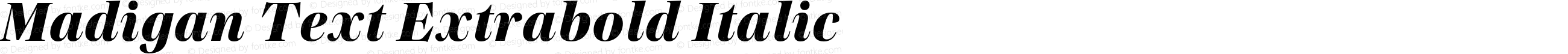 Madigan Text Extrabold Italic