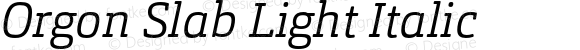 Orgon Slab Light Italic