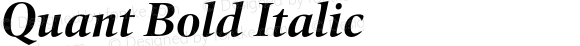 Quant Bold Italic