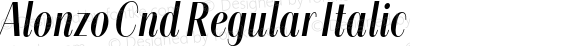 Alonzo Cnd Regular Italic