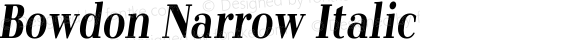 Bowdon Narrow Italic