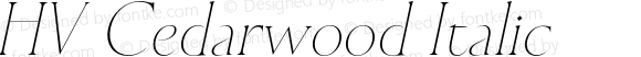 HV Cedarwood Italic