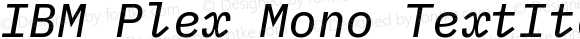 IBM Plex Mono TextItalic