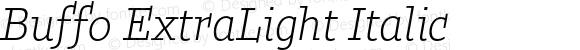 Buffo ExtraLight Italic