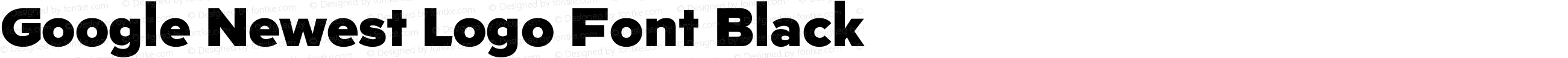 Google Newest Logo Font Black