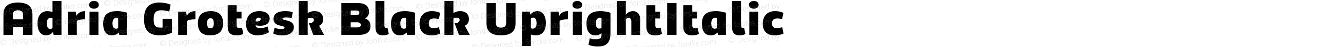 Adria Grotesk Black UprightItalic