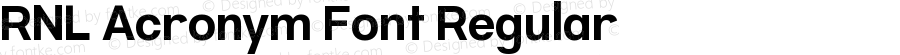 RNL Acronym Font Regular