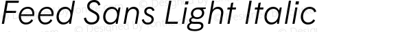 Feed Sans Light Italic